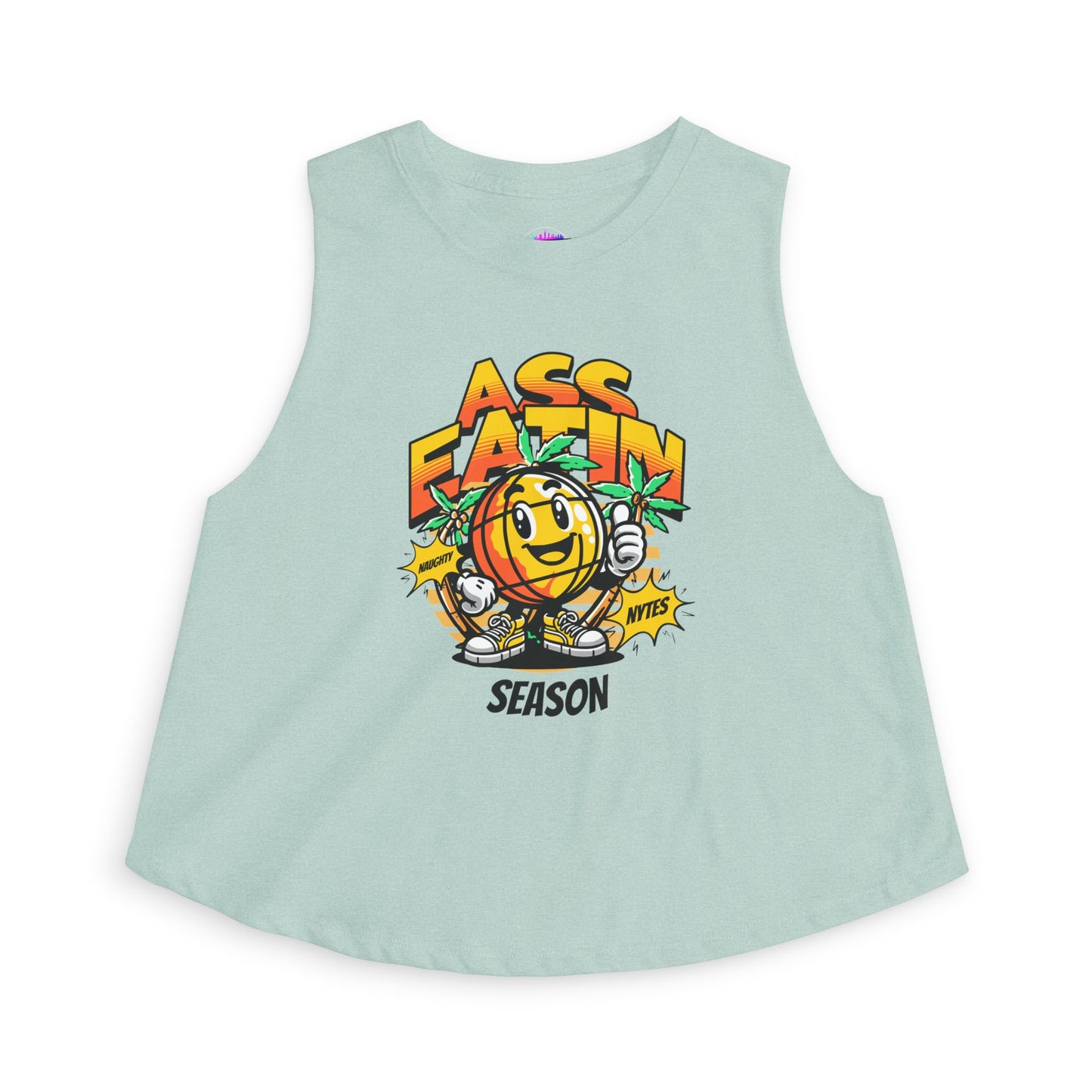 Ass Eatin Season Crop Top — Retro Smiley Graphic Women's Tank