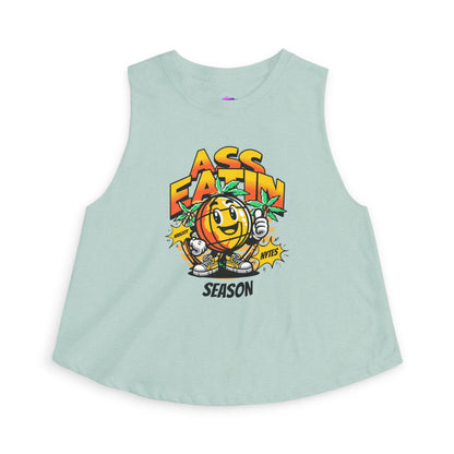 Ass Eatin Season Crop Top — Retro Smiley Graphic Women's Tank