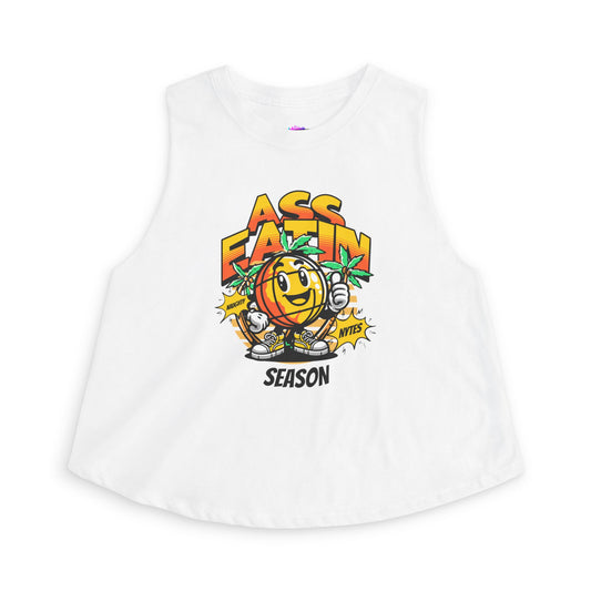 Ass Eatin Season Crop Top — Retro Smiley Graphic Women's Tank